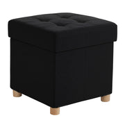 Hocker mit Stauraum Schwarz von Relaxdays