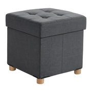 Hocker mit Stauraum Anthrazit von Relaxdays