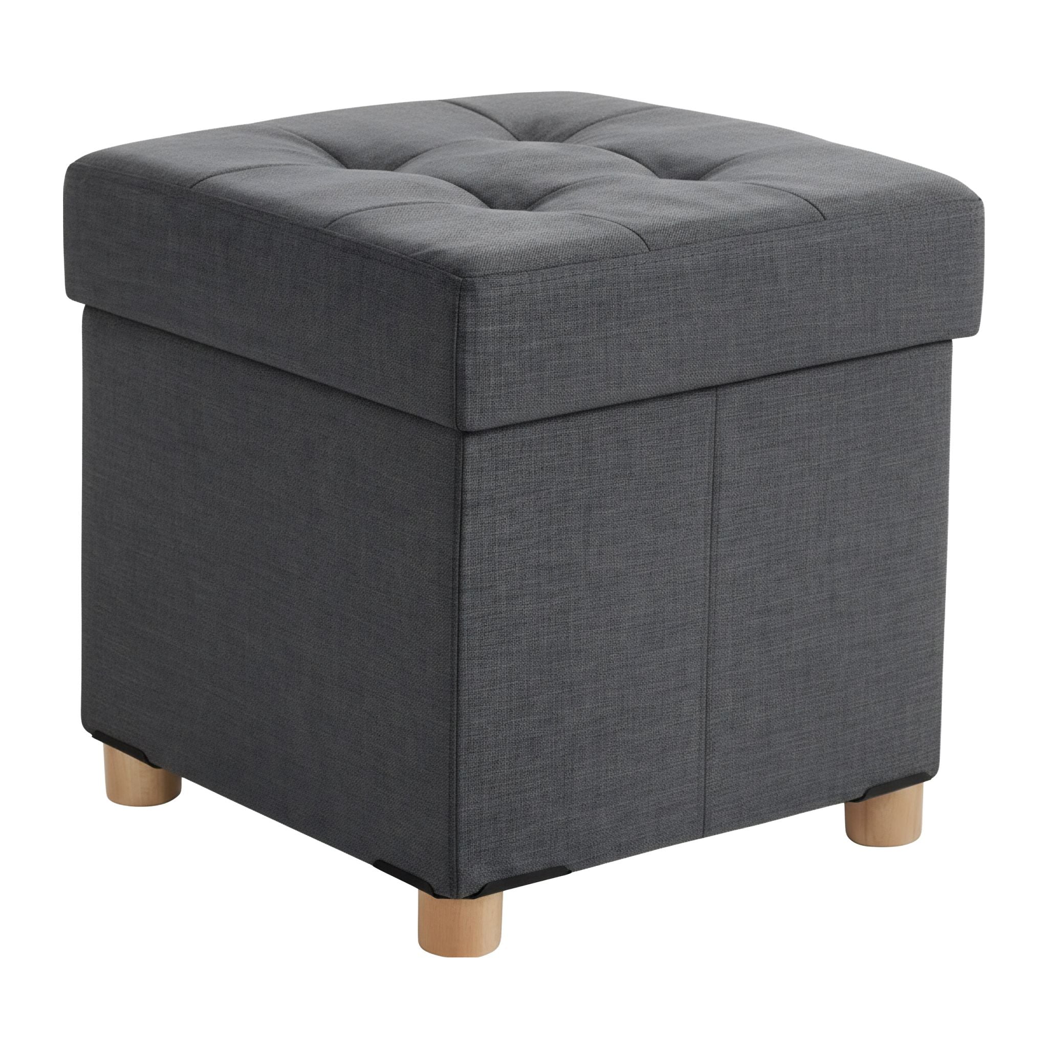 Hocker mit Stauraum Anthrazit von Relaxdays