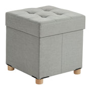 Hocker mit Stauraum Grau von Relaxdays