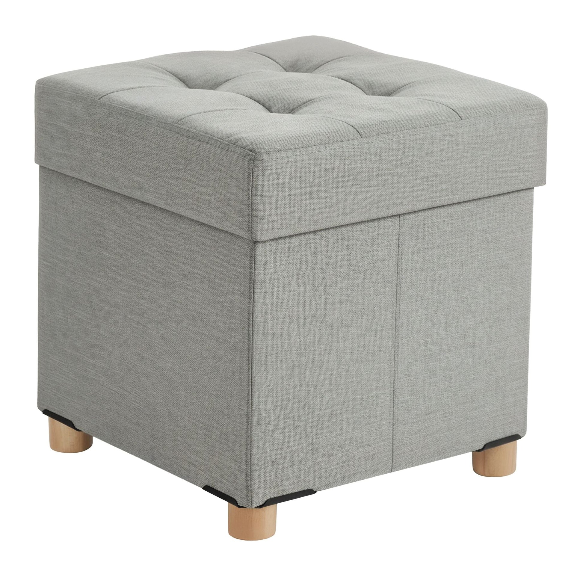 Hocker mit Stauraum Grau von Relaxdays