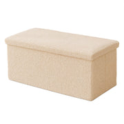 Sitzbank Teddystoff Beige von Relaxdays