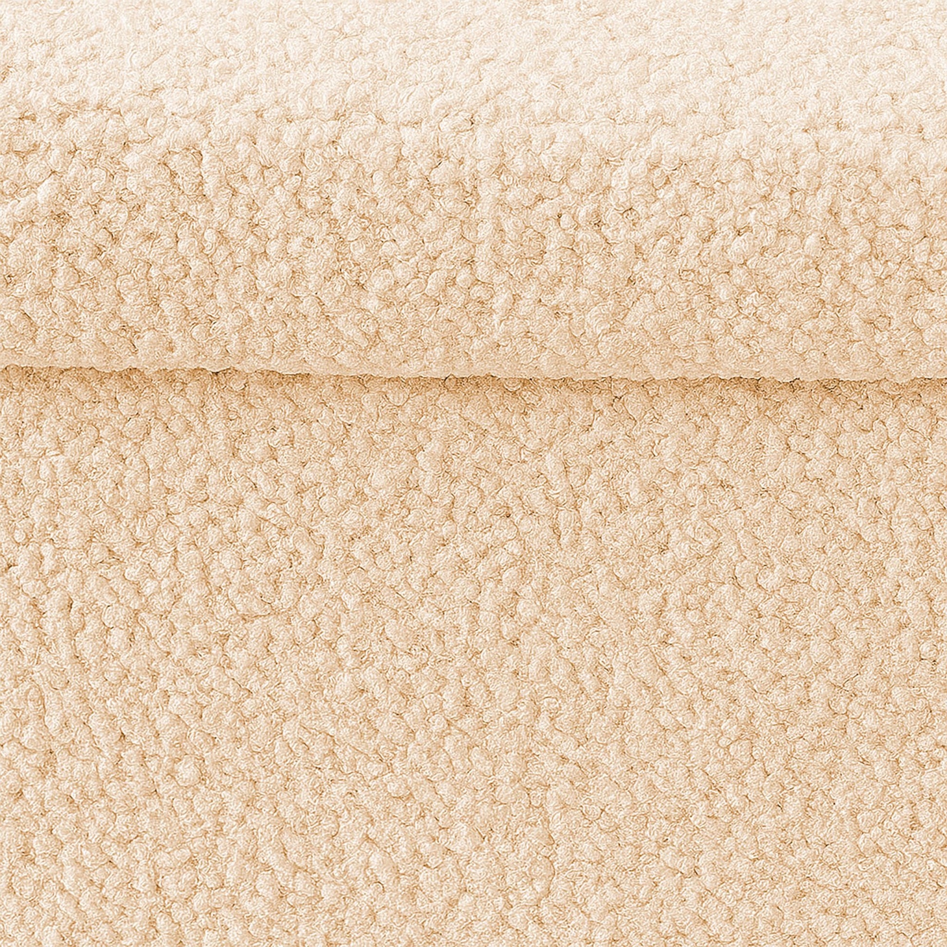 Sitzbank Teddystoff Beige von Relaxdays