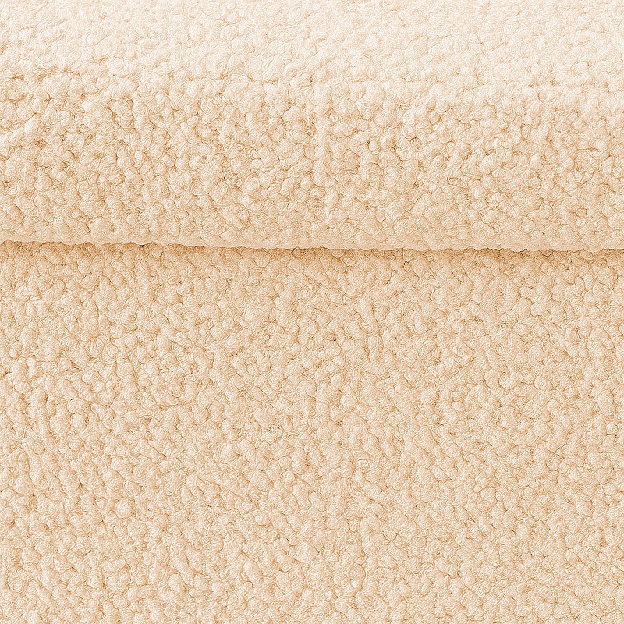 Sitzbank Teddystoff Beige von Relaxdays