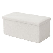 Sitzbank Teddystoff Weiss von Relaxdays