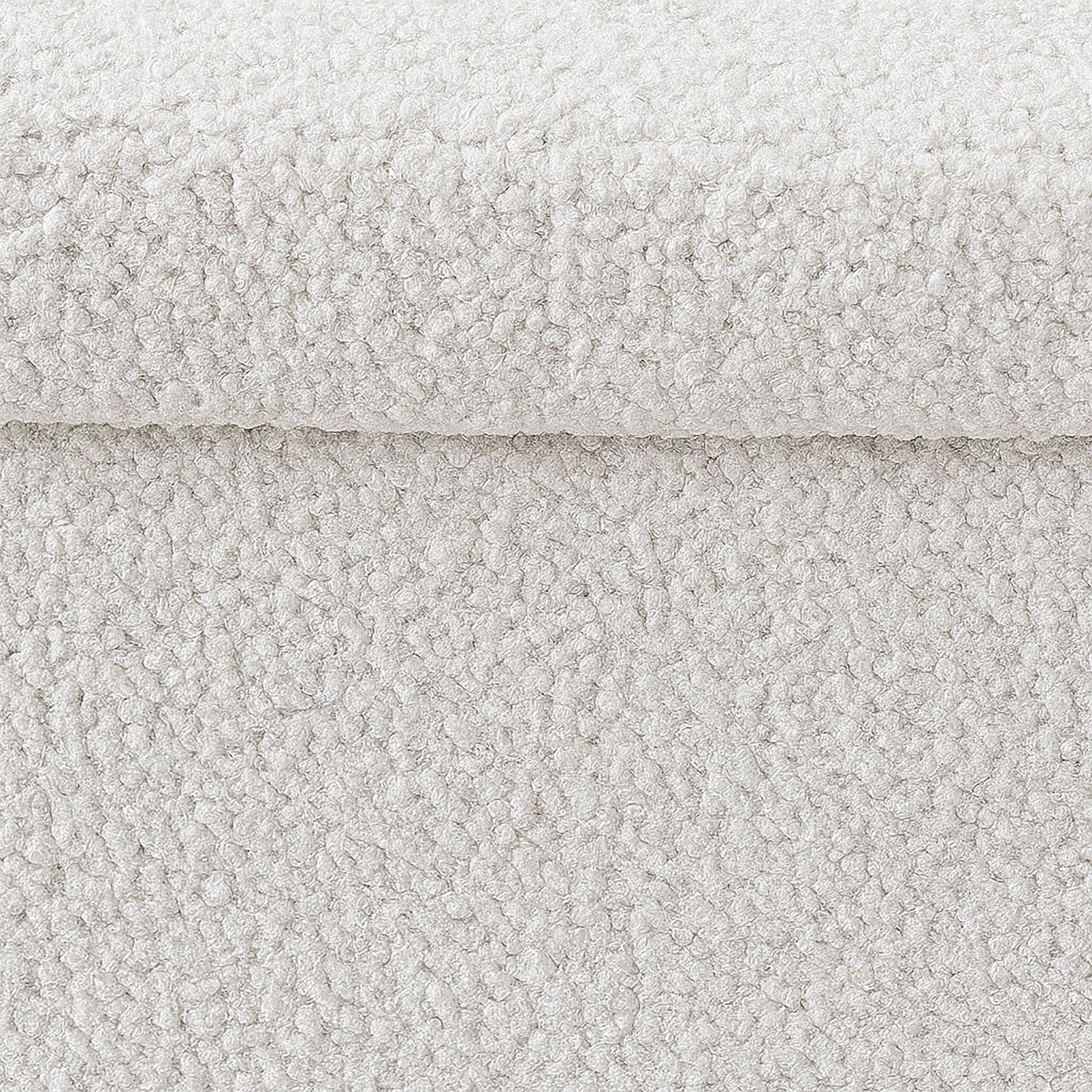 Sitzbank Teddystoff Weiss von Relaxdays