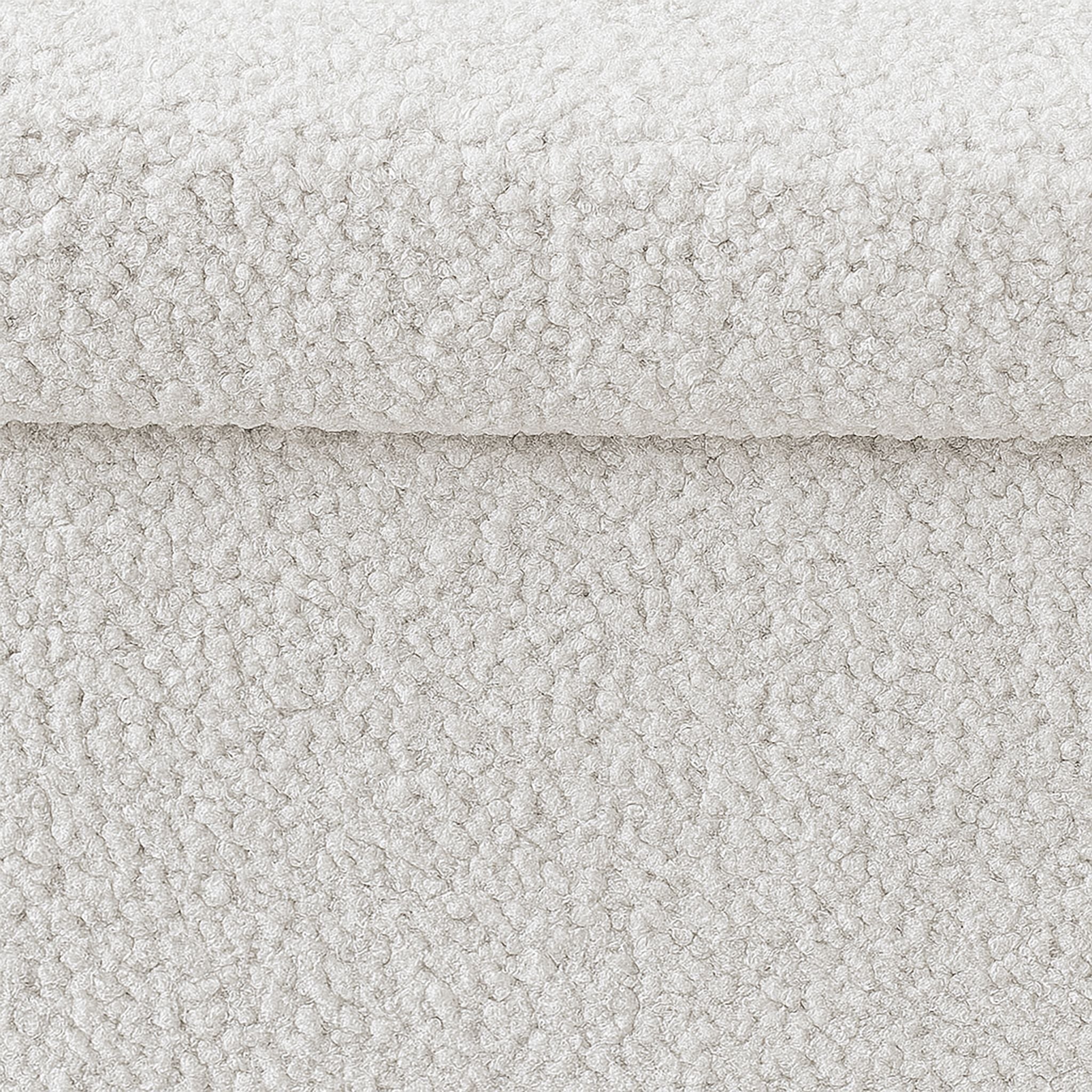 Sitzbank Teddystoff Weiss von Relaxdays