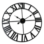 Wanduhr mit römischen Zahlen Schwarz von Relaxdays