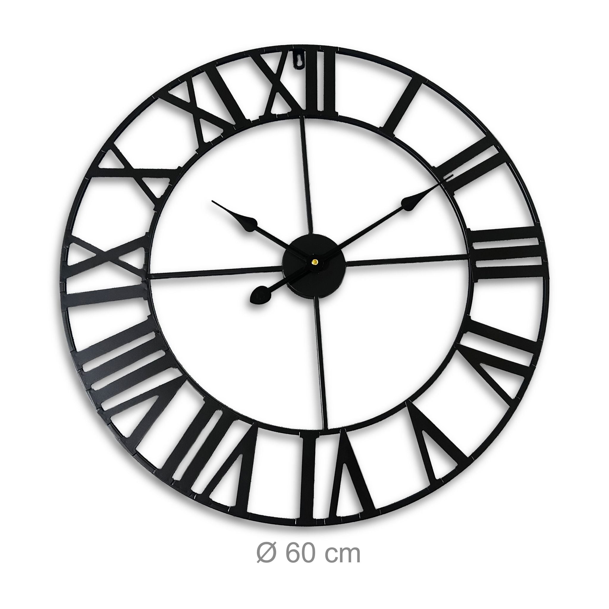 Wanduhr mit römischen Zahlen Schwarz von Relaxdays