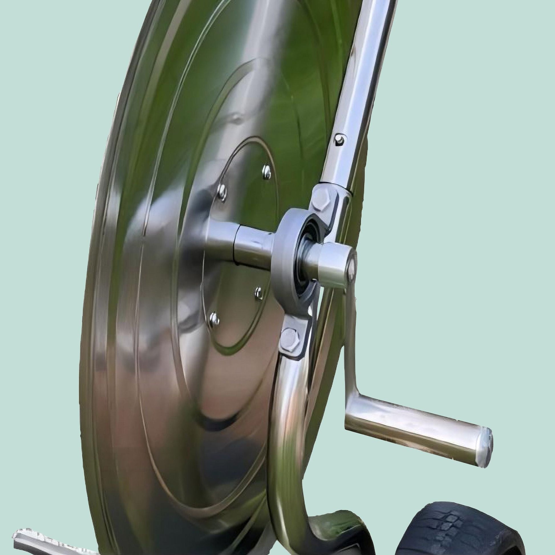 Schlauchwagen Edelstahl Schwarz-Silber von Relaxdays