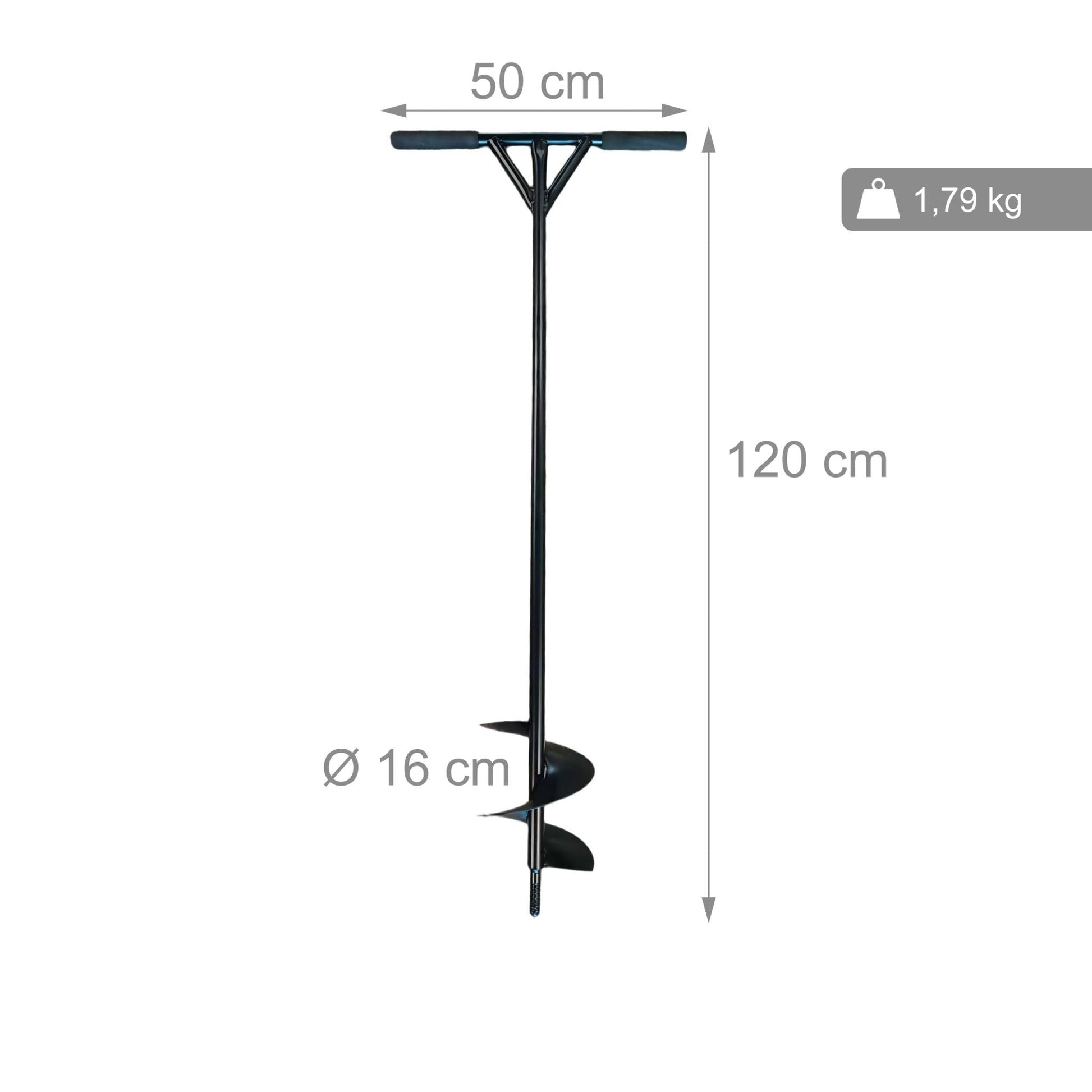 Erdbohrer 150 mm Schwarz von Relaxdays