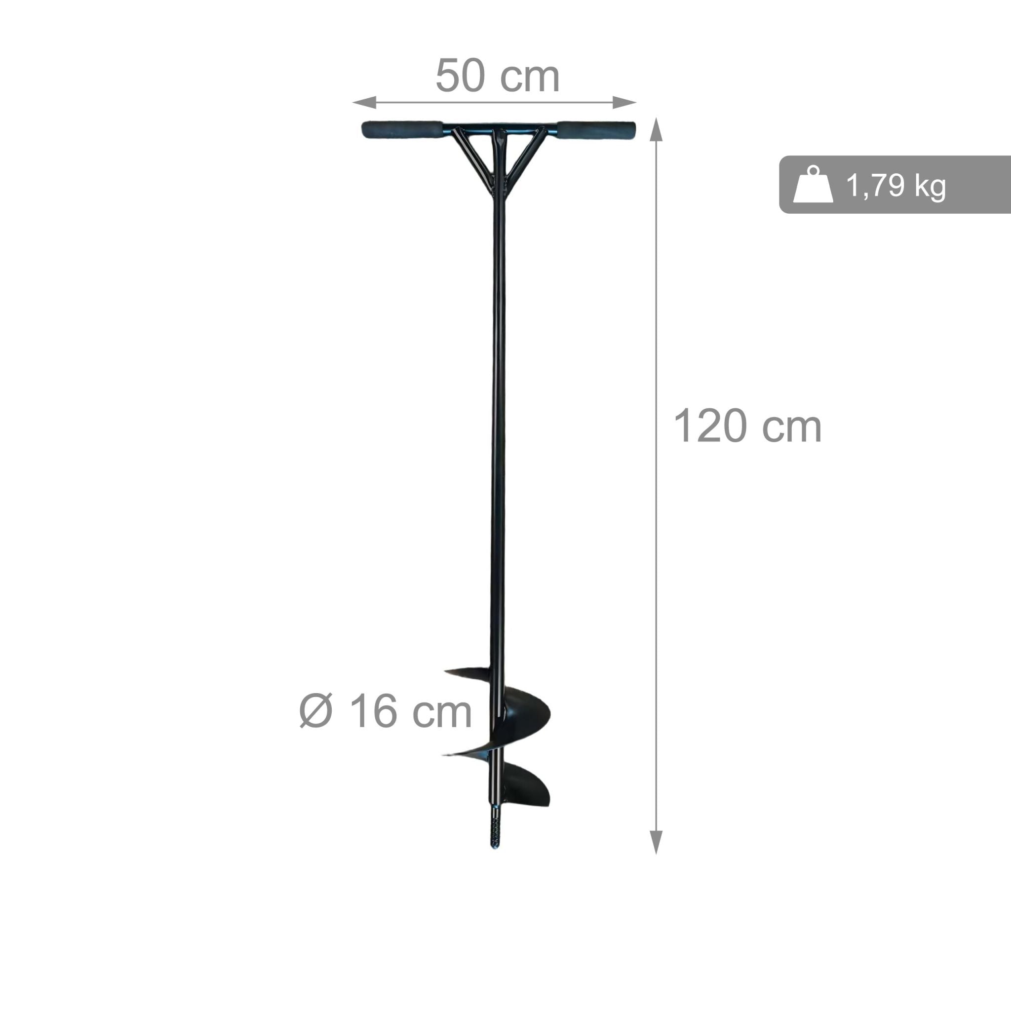 Erdbohrer 150 mm Schwarz von Relaxdays