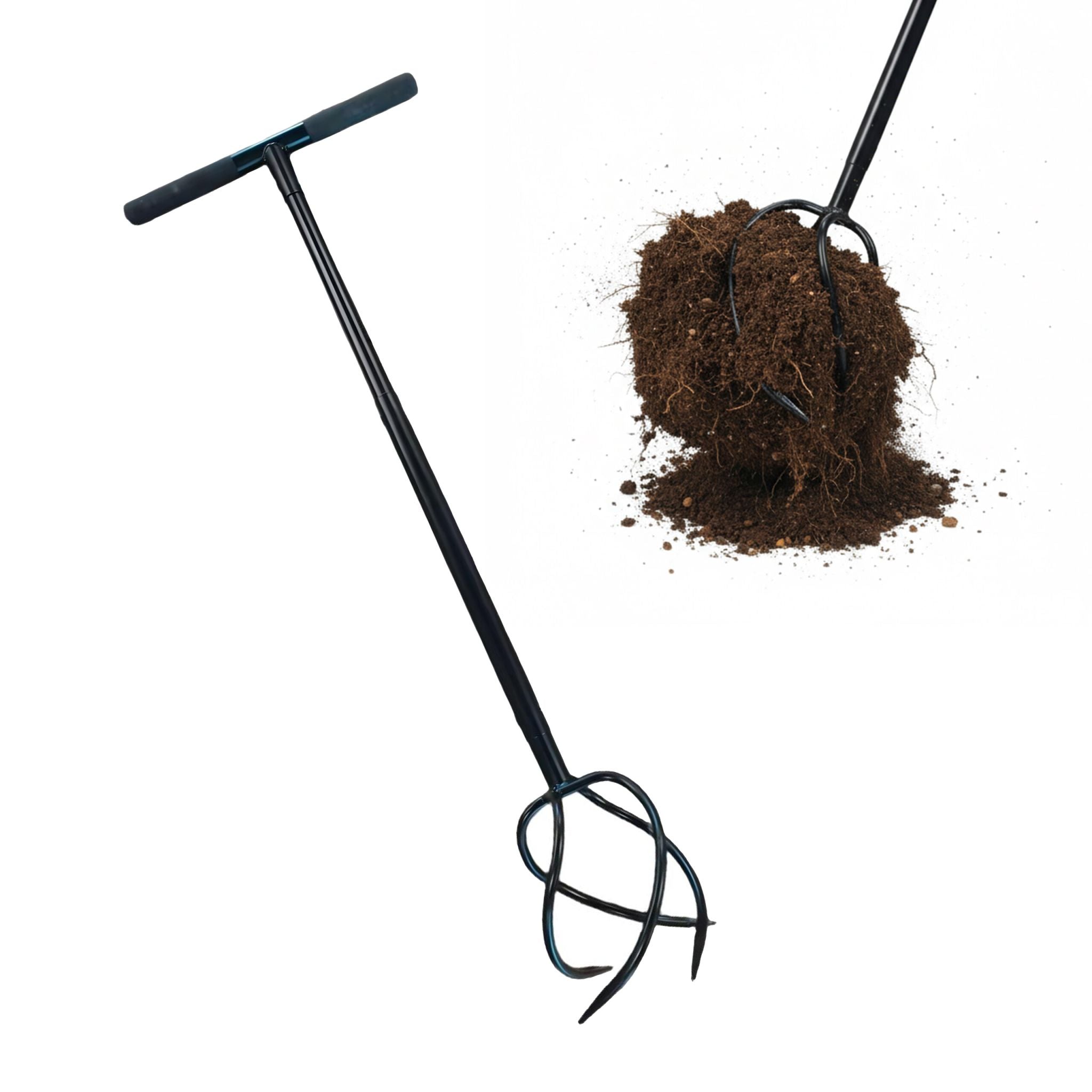 Gartenkralle mit Stiel Schwarz von Relaxdays