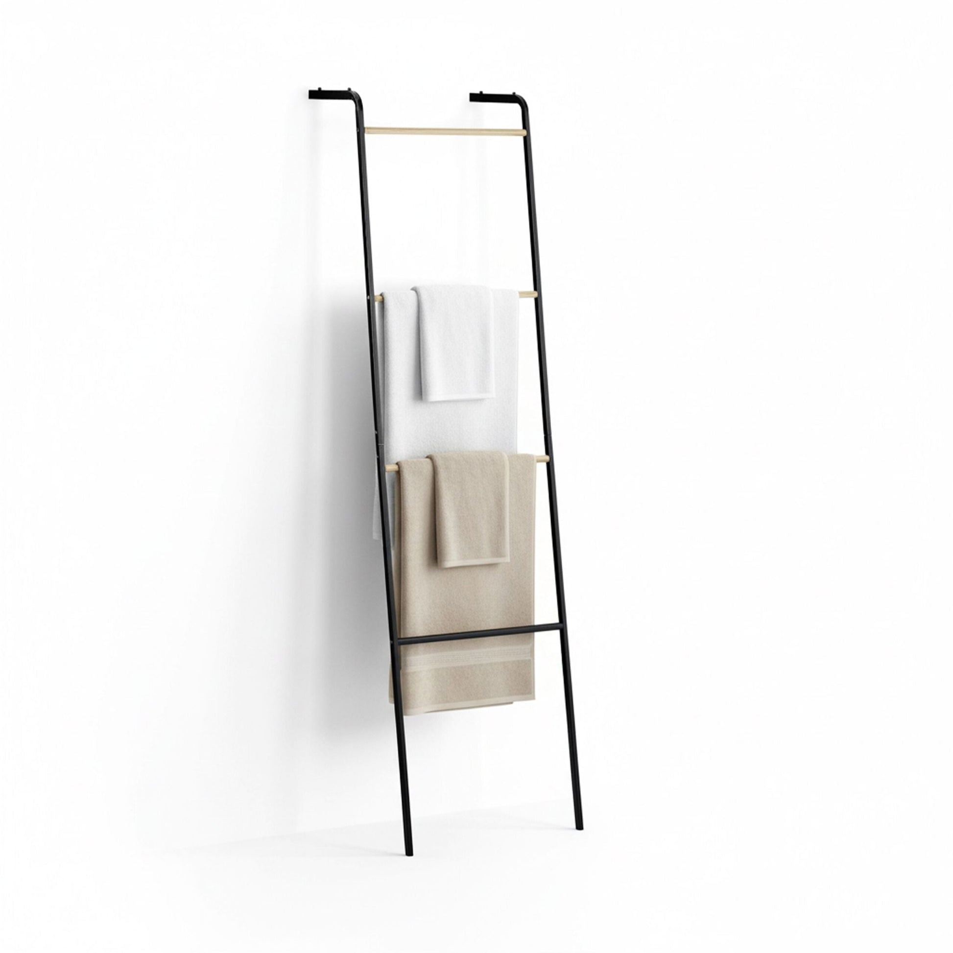Handtuchleiter Metall Schwarz von Relaxdays