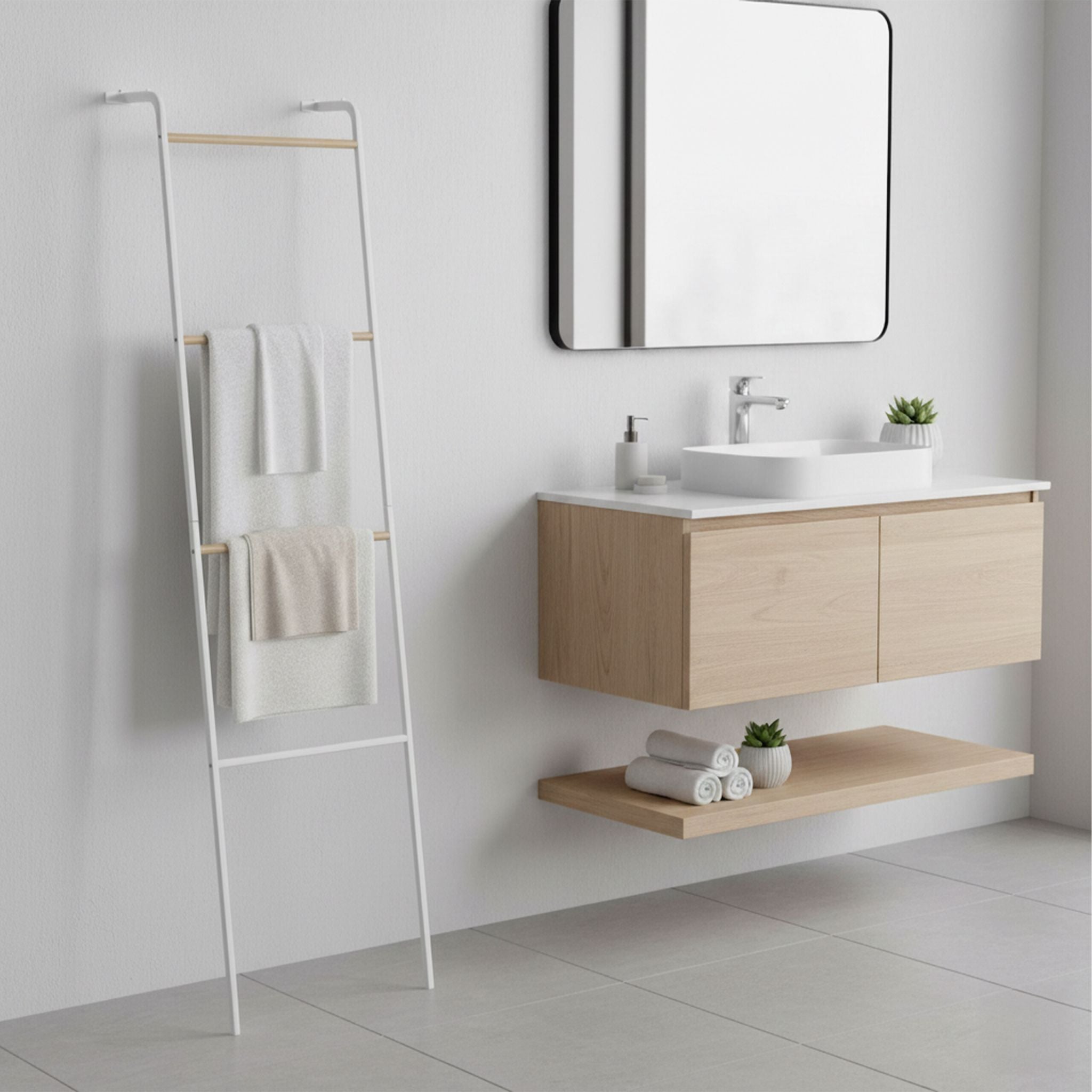 Handtuchleiter Metall Weiss von Relaxdays
