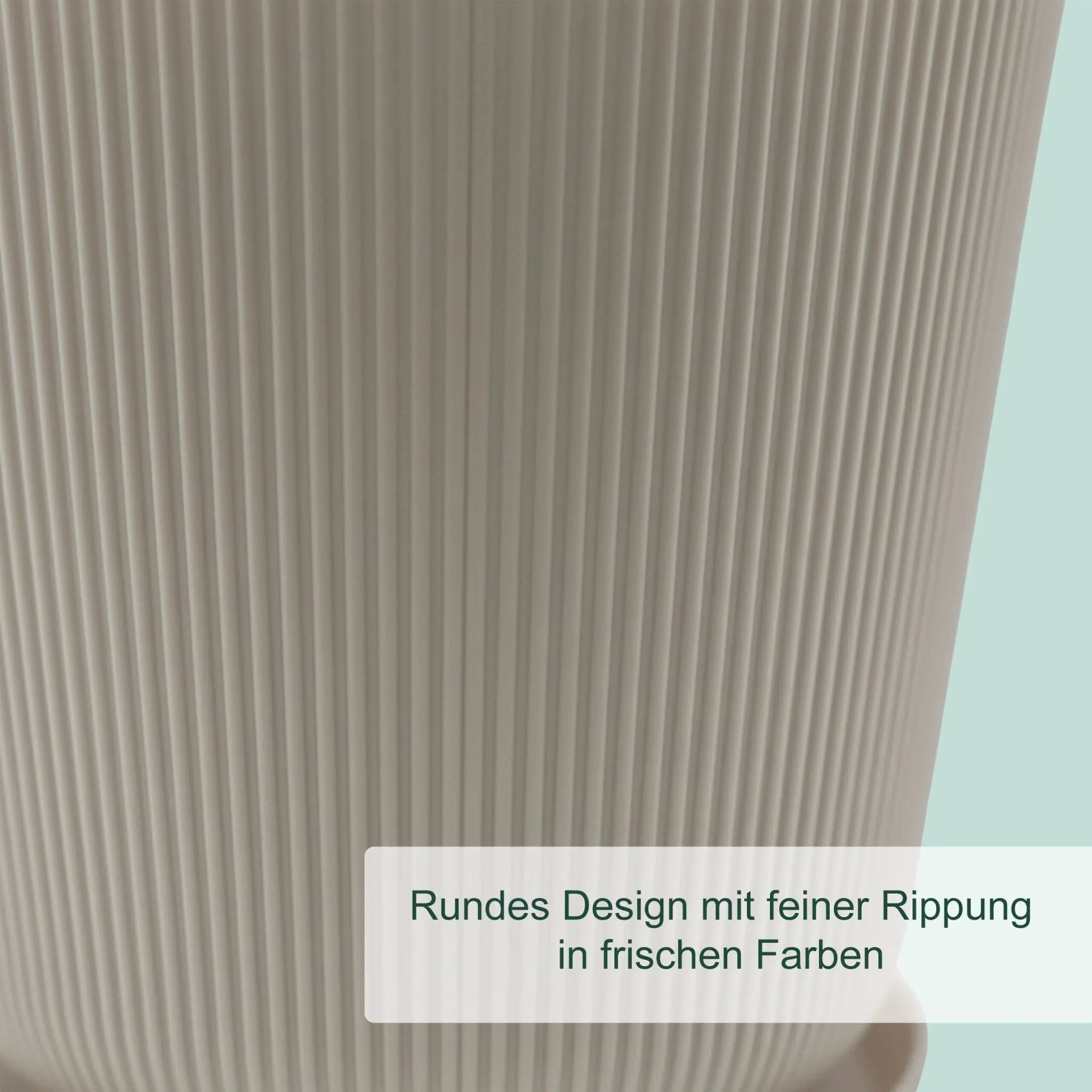 Blumentopf mit Untersetzer 2er-Set Beige von Relaxdays
