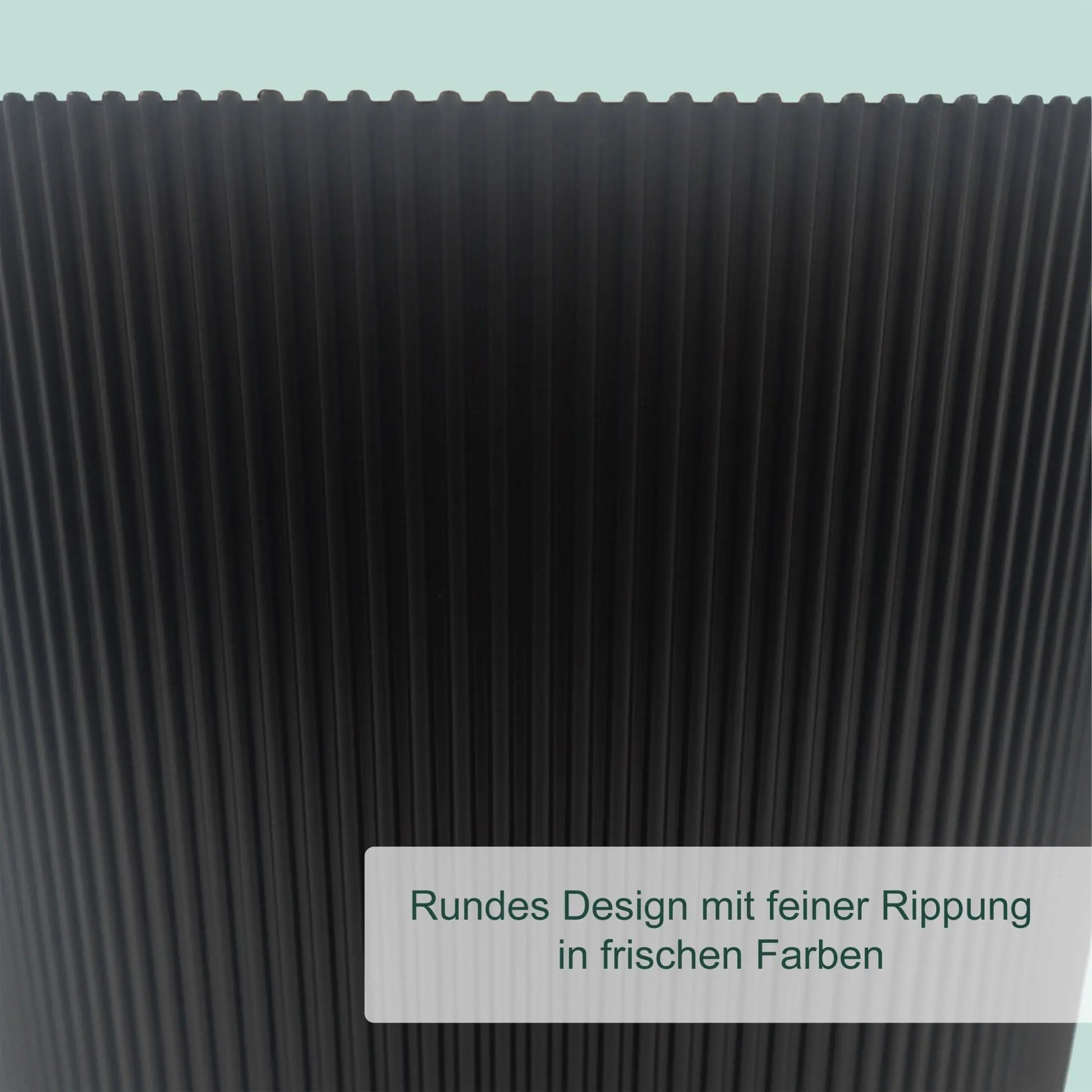 Blumentopf mit Untersetzer 2er-Set Schwarz von Relaxdays