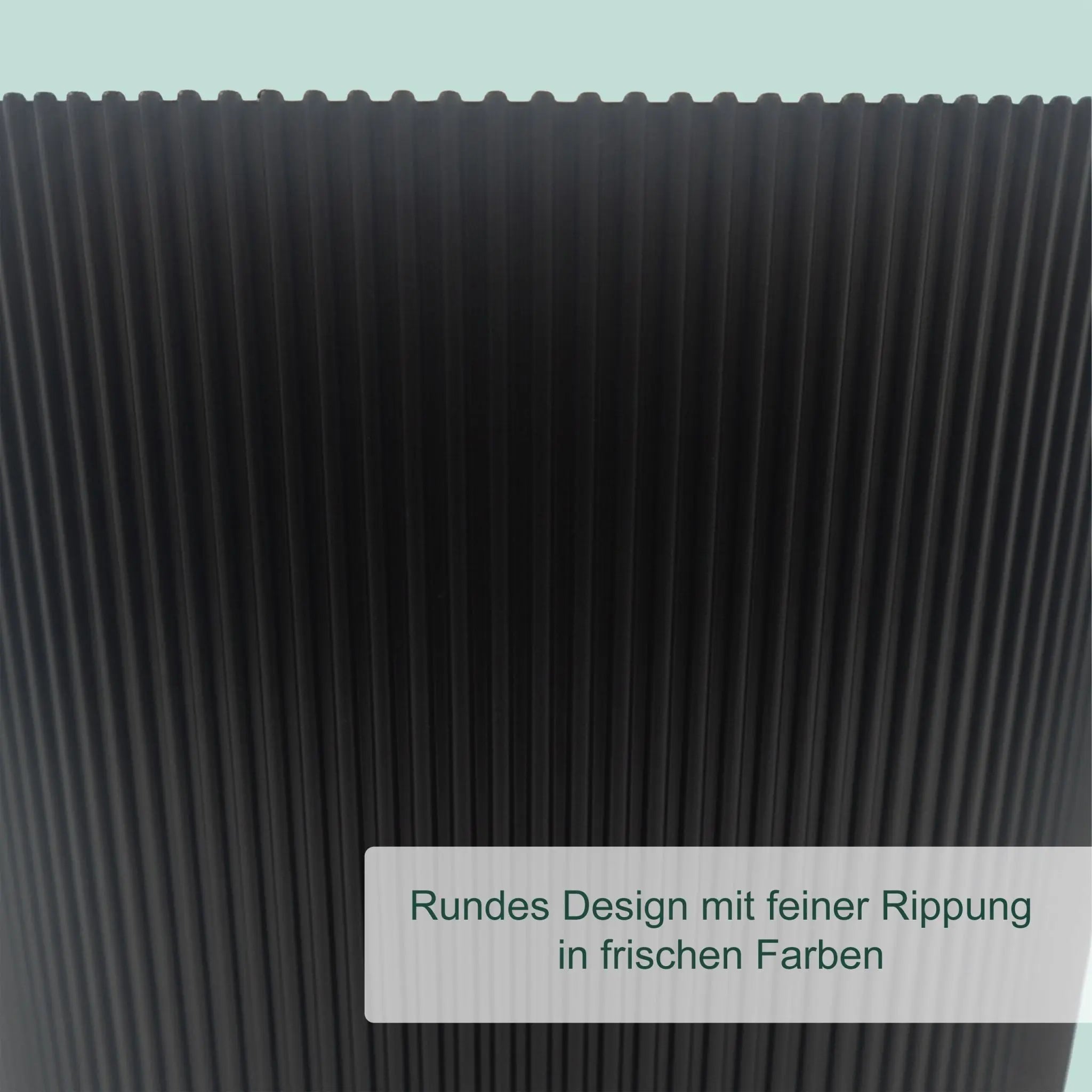 Blumentopf mit Untersetzer 2er-Set Schwarz von Relaxdays