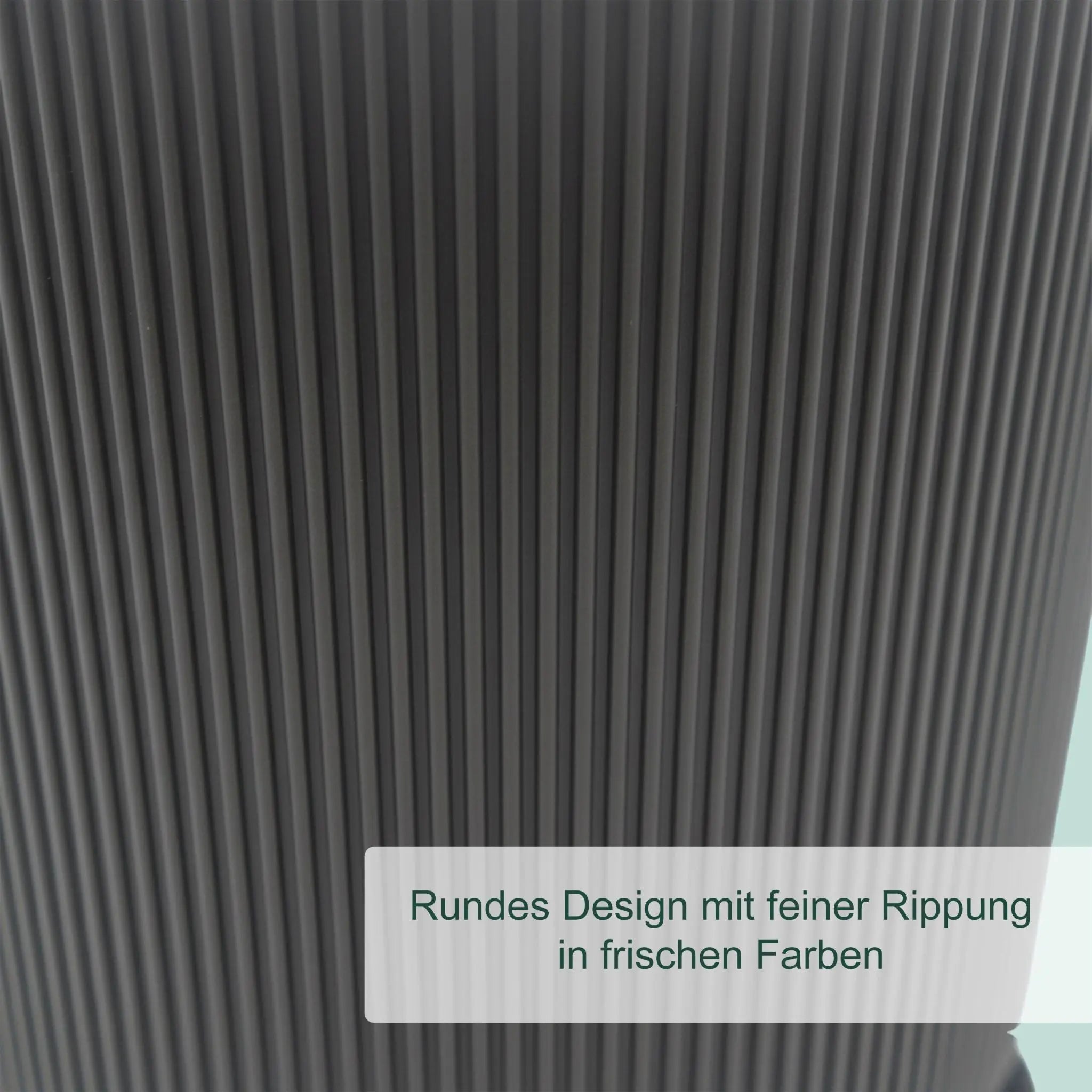 Blumentopf mit Untersetzer 2er-Set Anthrazit von Relaxdays
