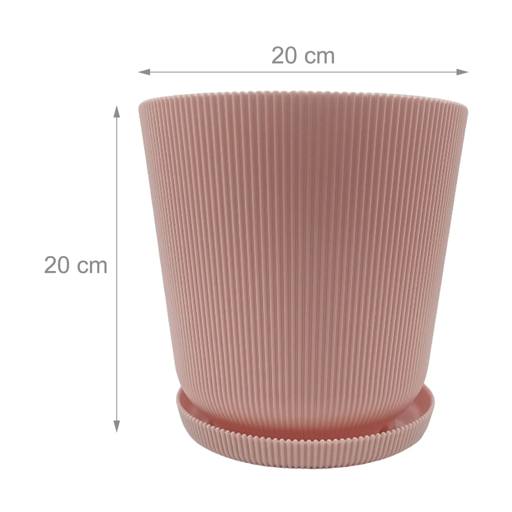 Blumentopf mit Untersetzer 2er-Set Rosa von Relaxdays