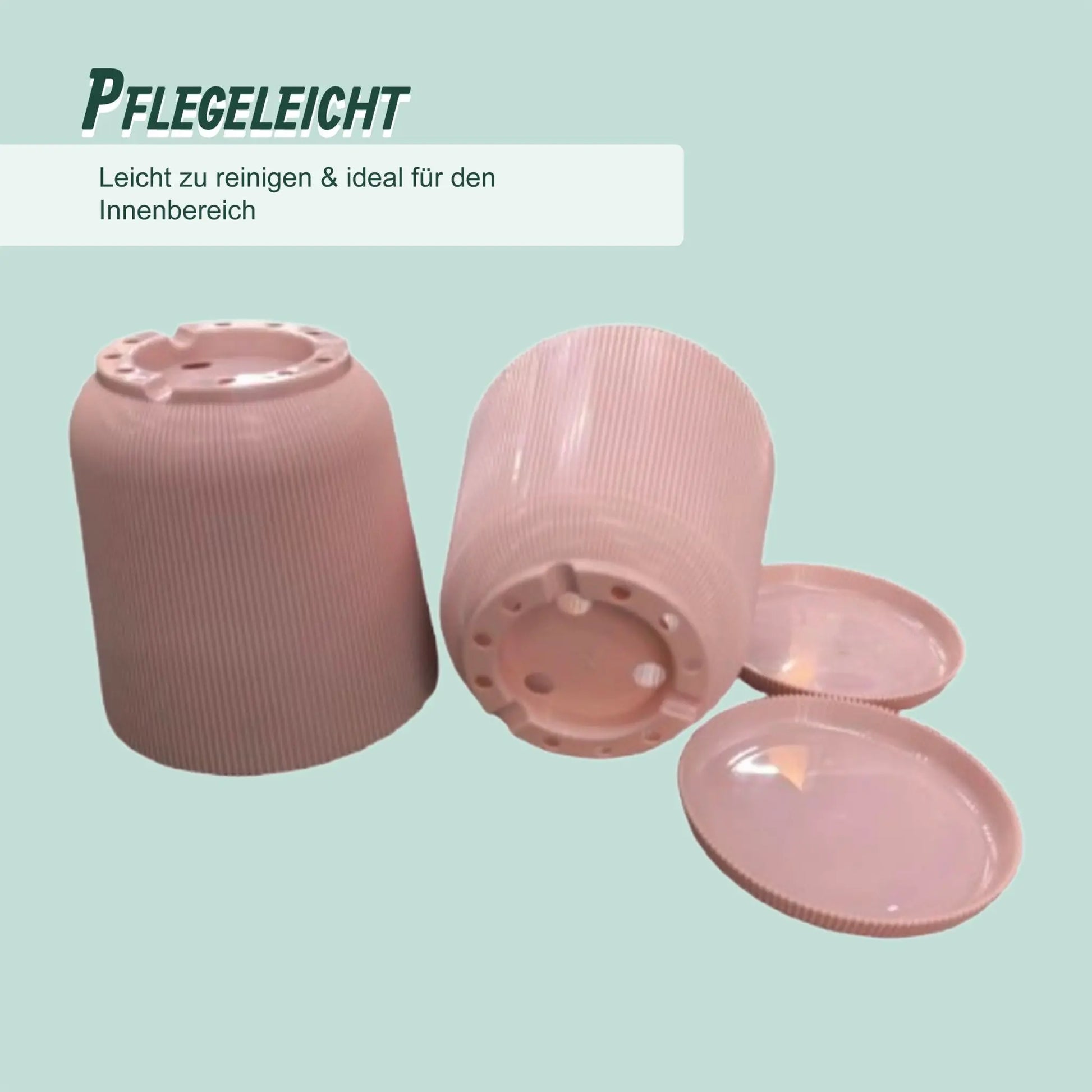 Blumentopf mit Untersetzer 2er-Set Rosa von Relaxdays
