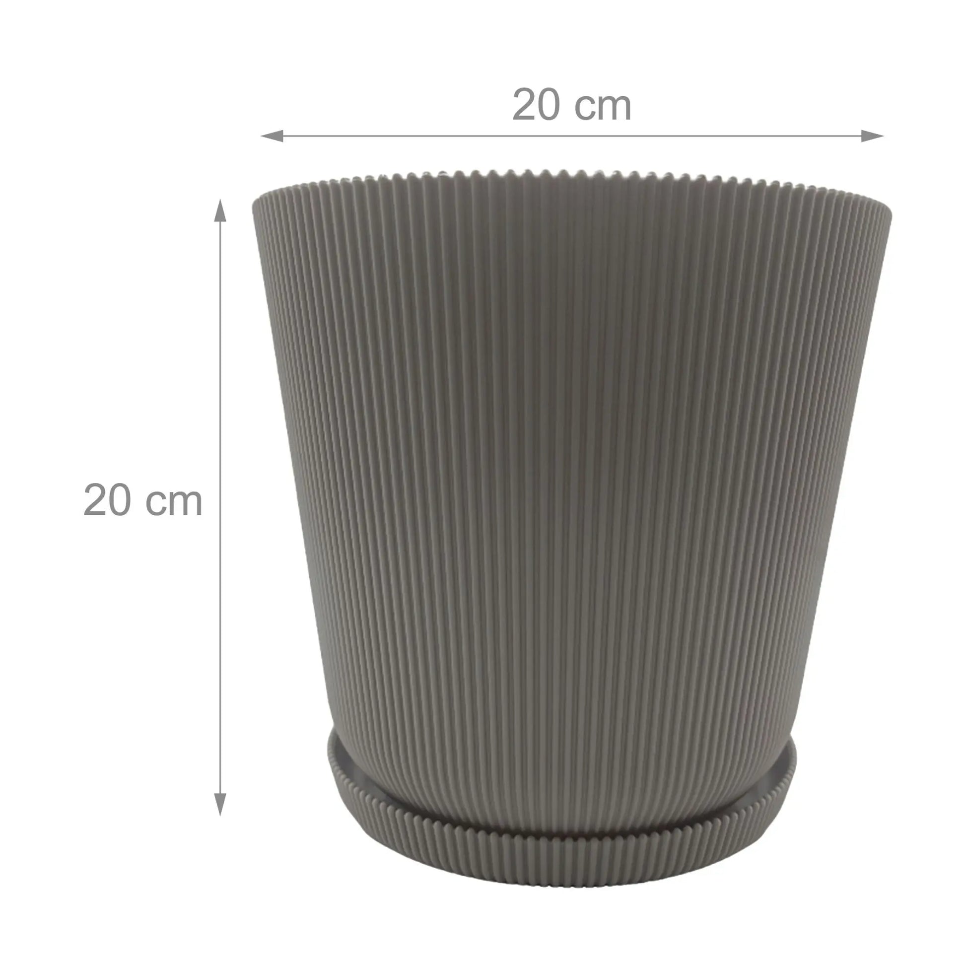Blumentopf mit Untersetzer 2er-Set Silber von Relaxdays