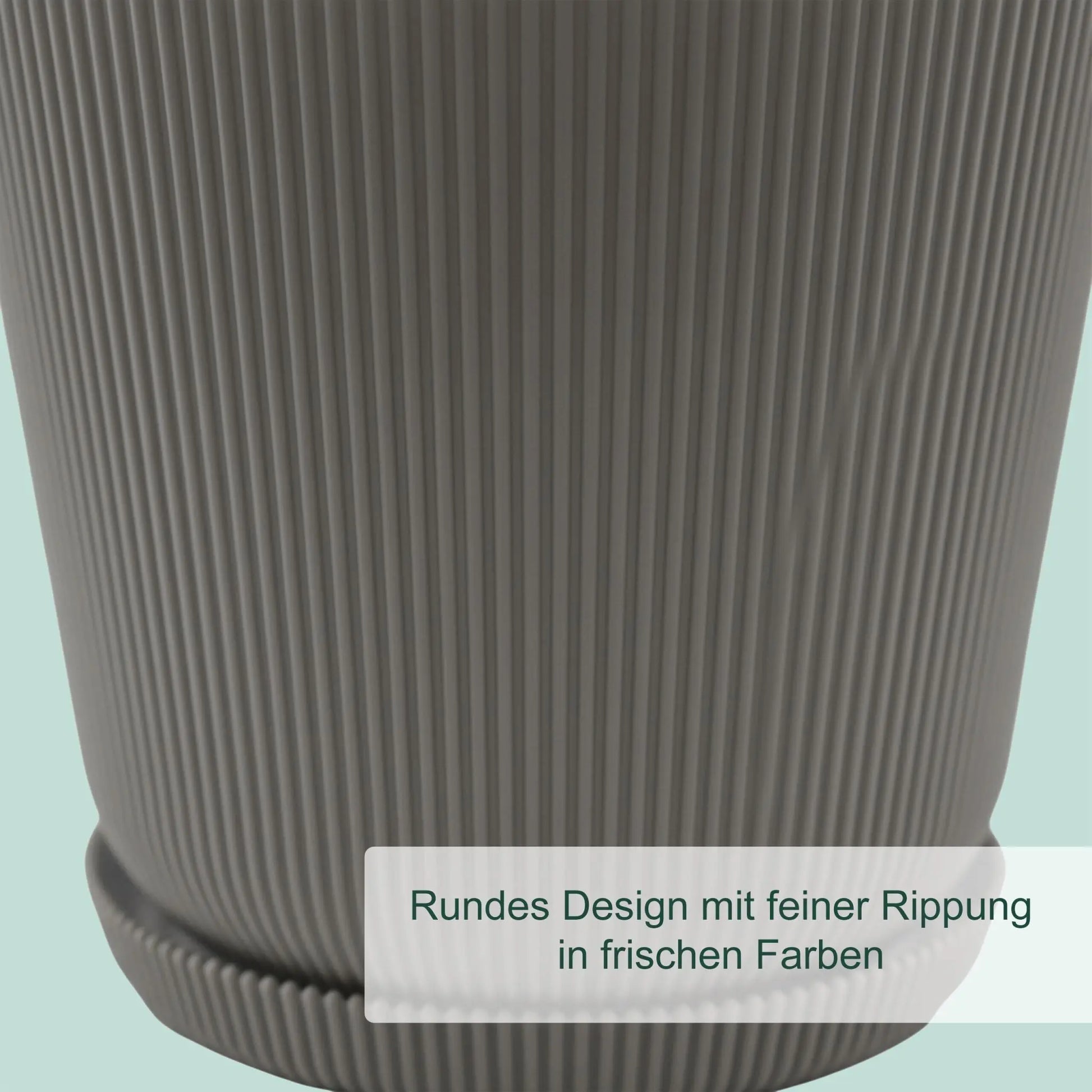 Blumentopf mit Untersetzer 2er-Set Silber von Relaxdays