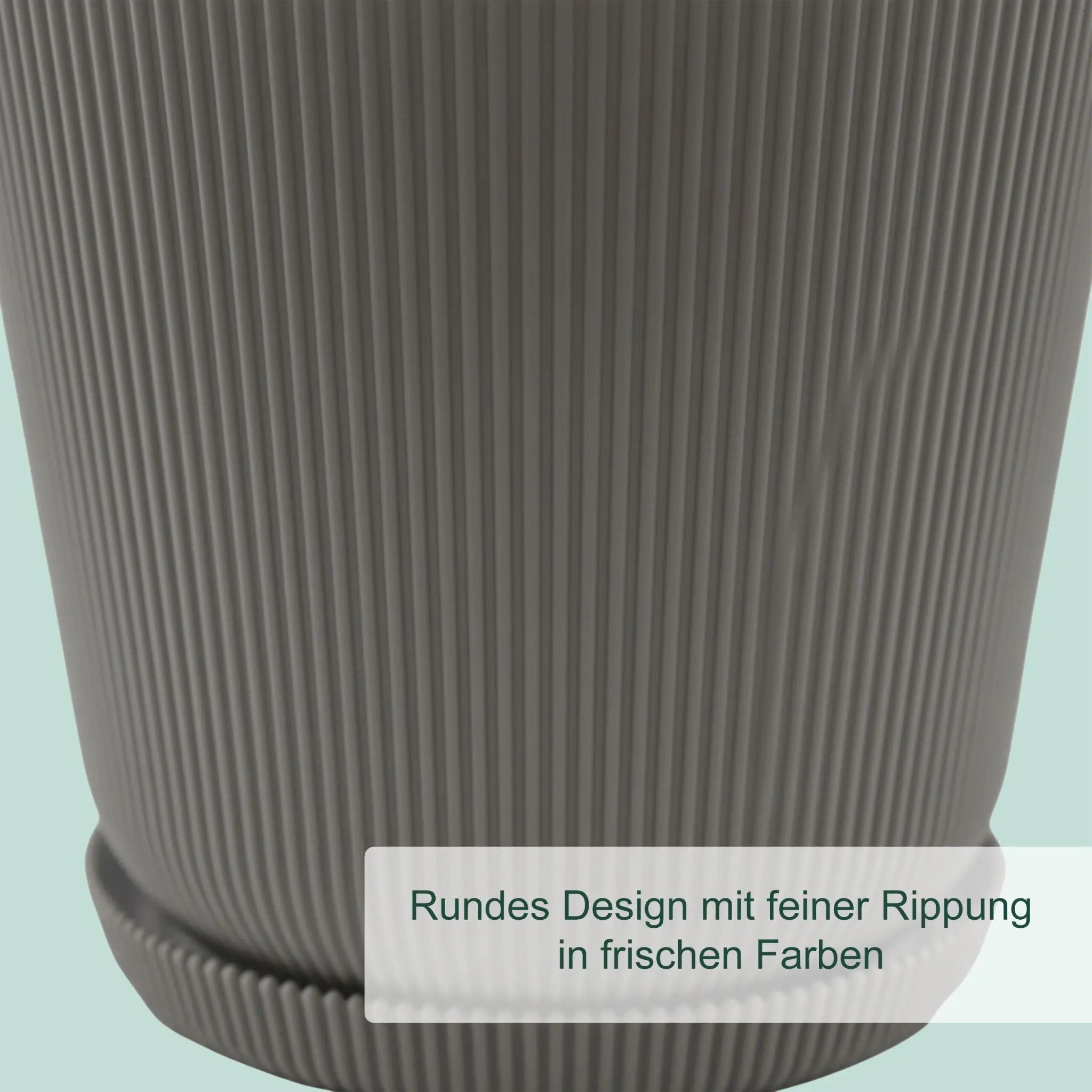 Blumentopf mit Untersetzer 2er-Set Silber von Relaxdays