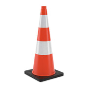 Leitkegel 90cm extra schwer Orange-Schwarz-Silber von Relaxdays