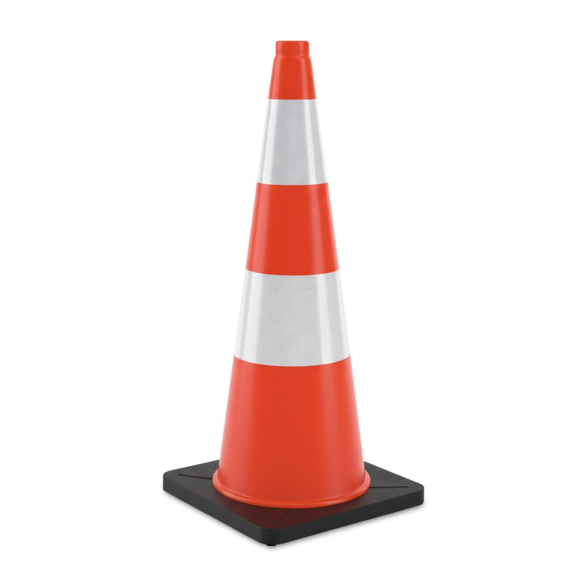 Leitkegel 90cm extra schwer Orange-Schwarz-Silber von Relaxdays