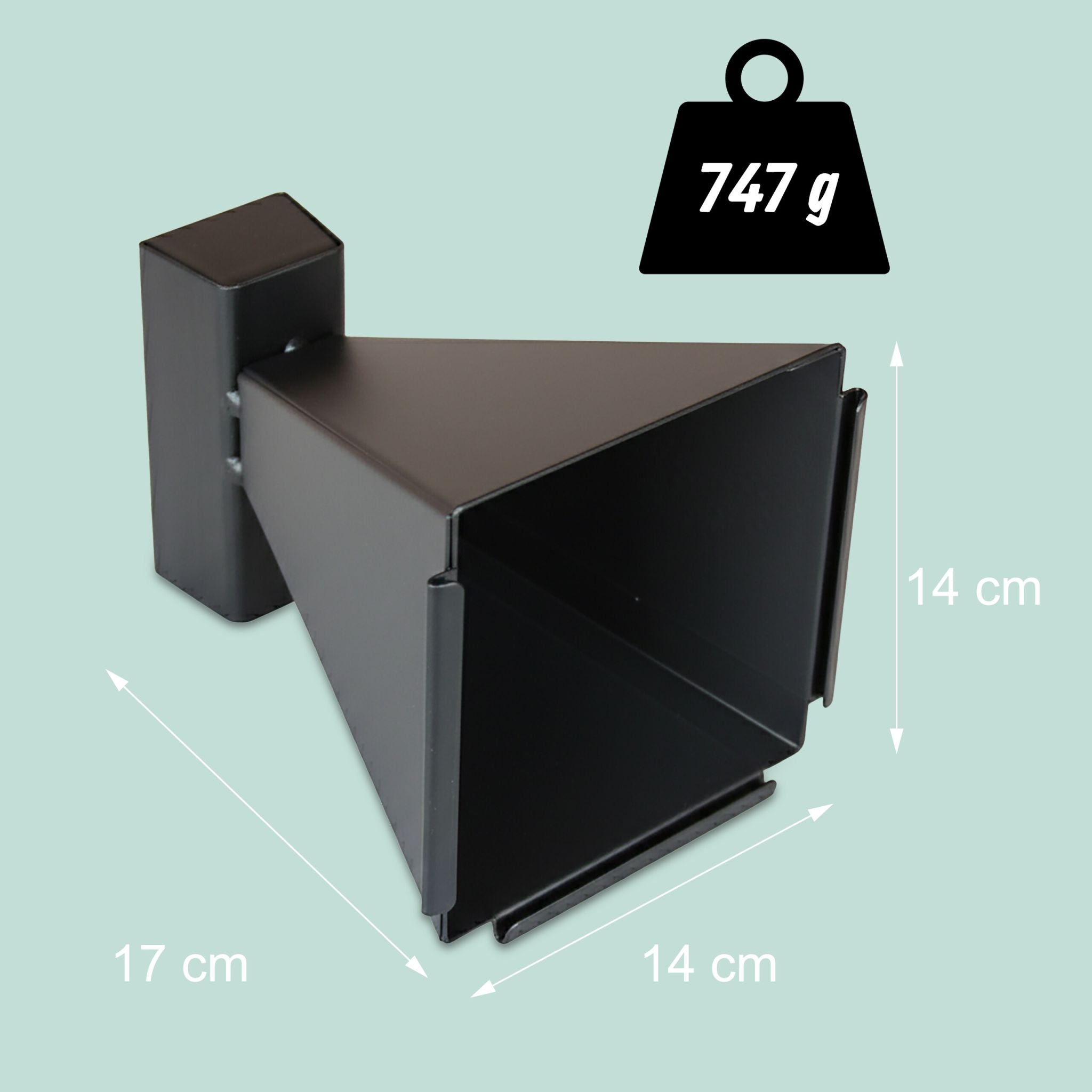 Kugelfang Trichter 14x14cm Schwarz von Relaxdays