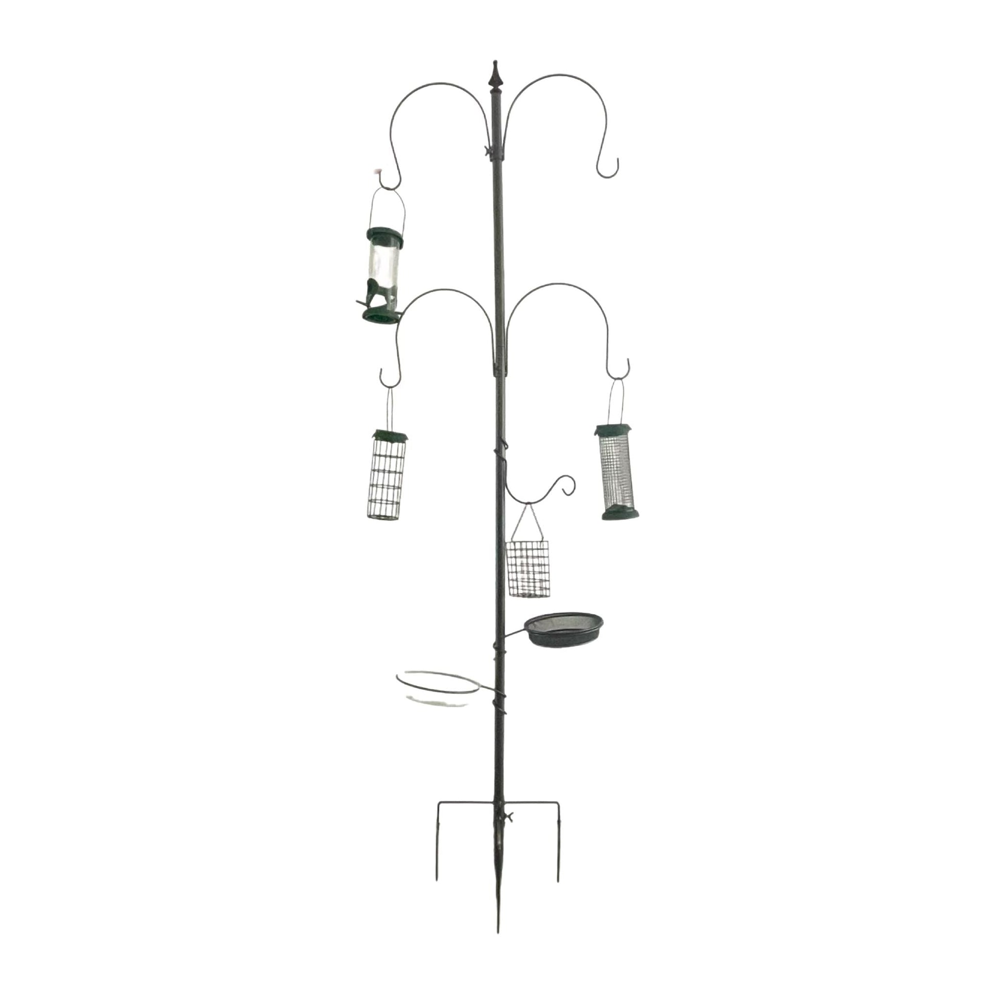Vogelfutterstation 6-in-1 Grau von Relaxdays