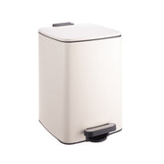 Mülleimer Küche 12L Beige-Schwarz-Silber von Relaxdays