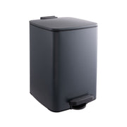 Mülleimer Küche 12L Schwarz-Silber-Grau von Relaxdays