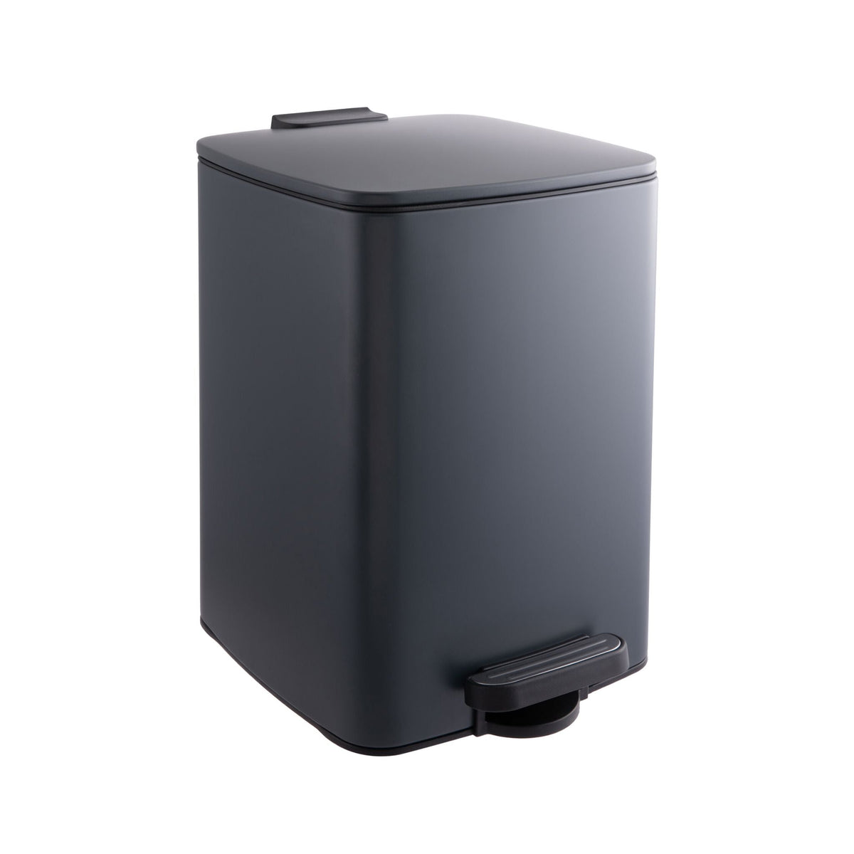 Mülleimer Küche 12L Schwarz-Silber-Grau von Relaxdays
