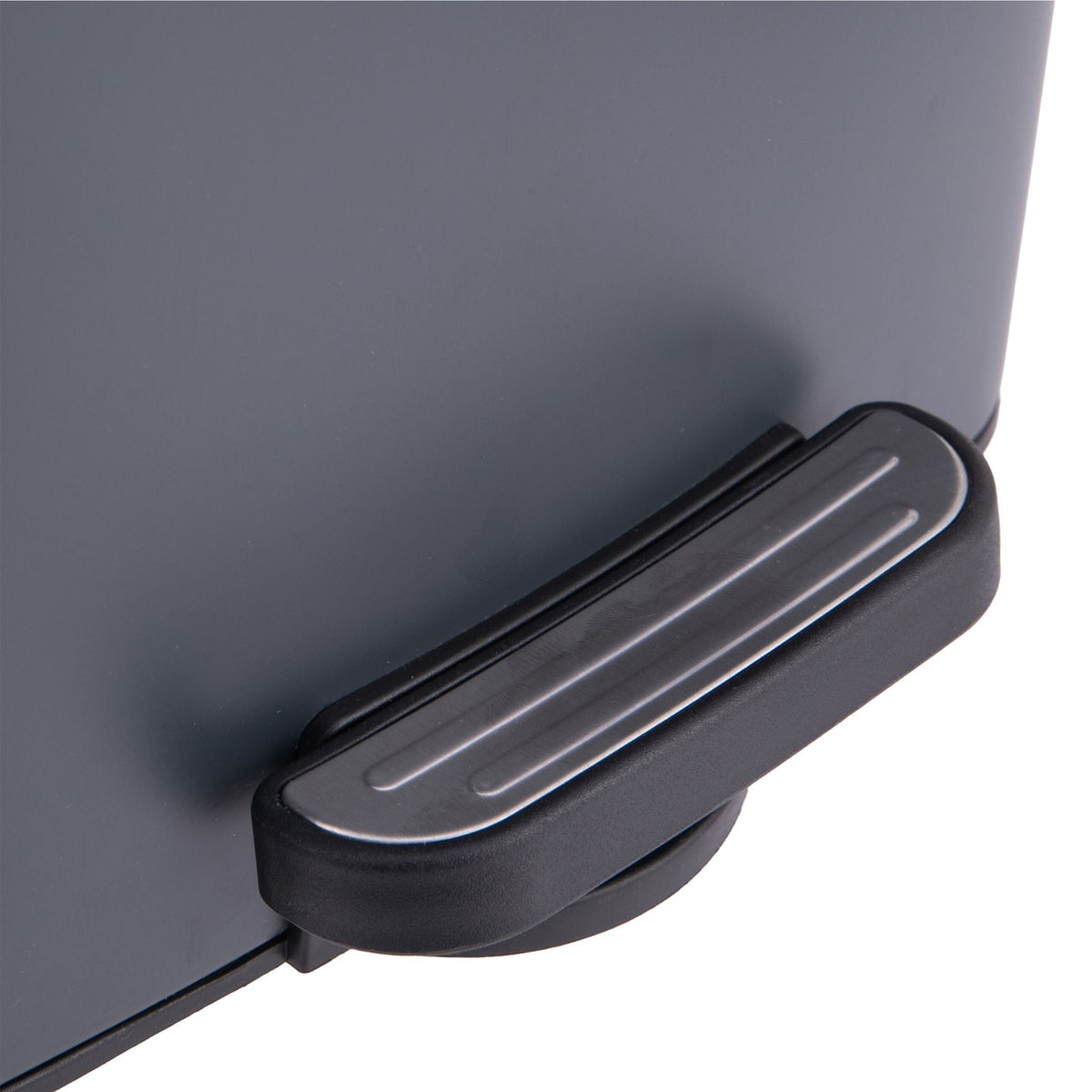 Mülleimer Küche 12L Schwarz-Silber-Grau von Relaxdays