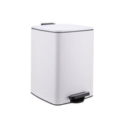 Mülleimer Küche 20L Weiss-Schwarz-Silber von Relaxdays