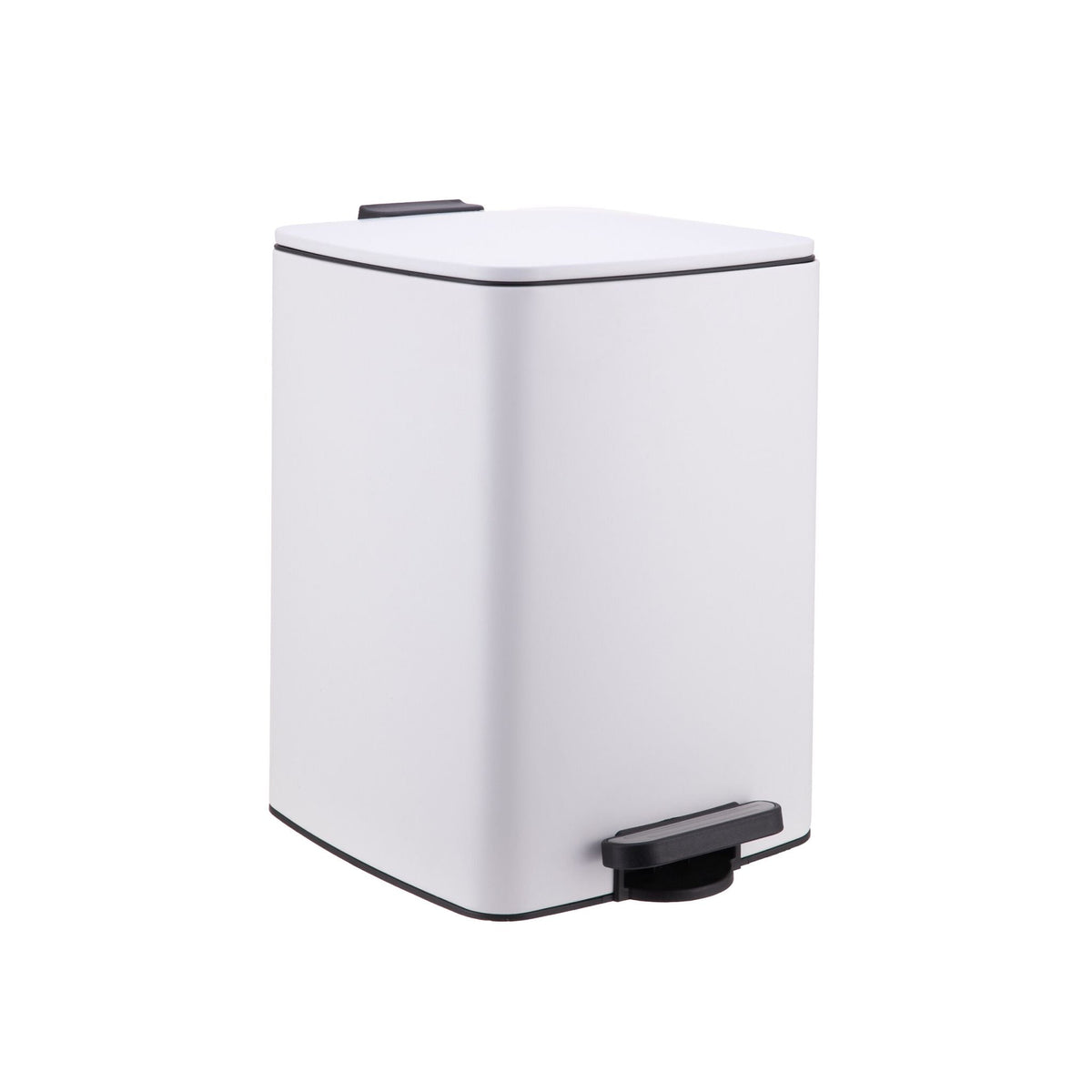 Mülleimer Küche 20L Weiss-Schwarz-Silber von Relaxdays
