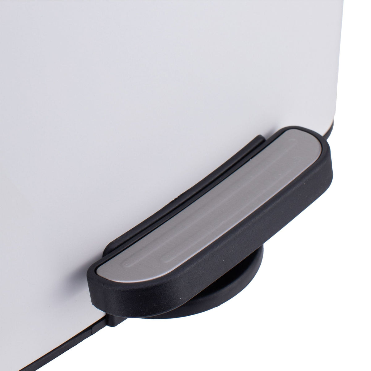 Mülleimer Küche 20L Weiss-Schwarz-Silber von Relaxdays
