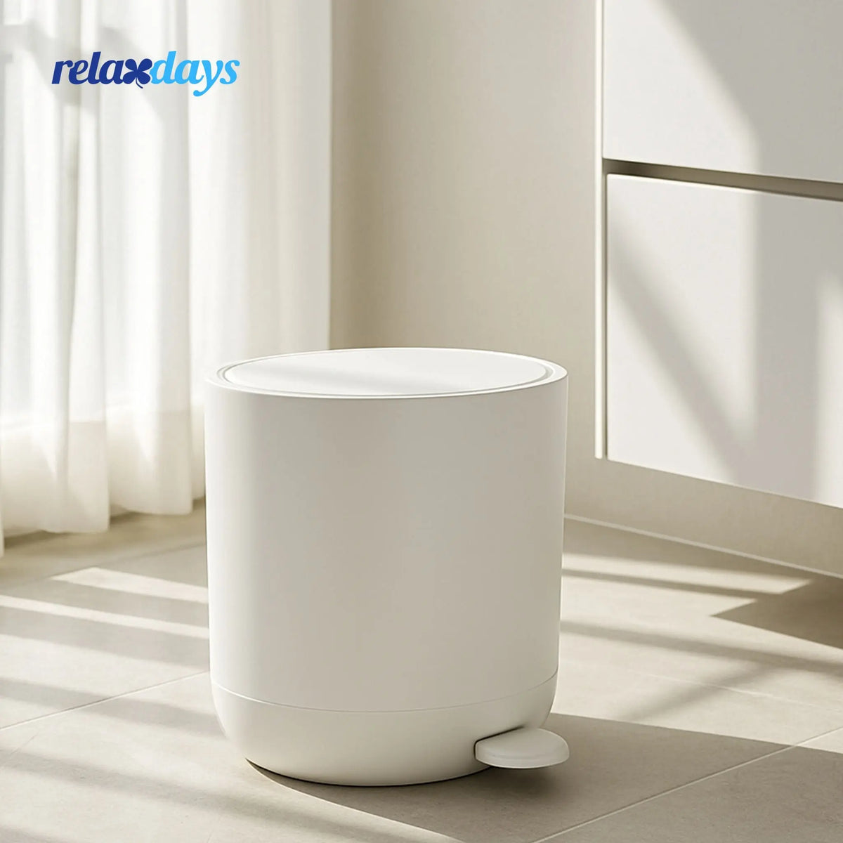 Mülleimer mit Softclose 7 l Weiss von Relaxdays