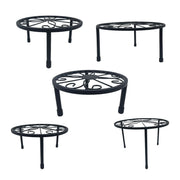 Runde Blumenständer 5er-Set Schwarz von Relaxdays