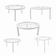 Runde Blumenständer 5er-Set Weiss von Relaxdays