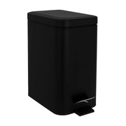 Bad Mülleimer 5 l Softclose Schwarz-Silber von Relaxdays