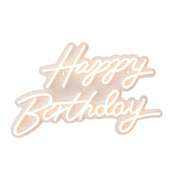 LED Schild Happy Birthday Creme von Relaxdays