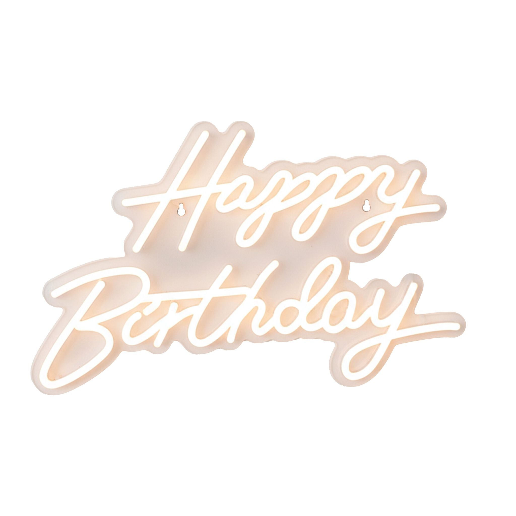 LED Schild Happy Birthday Creme von Relaxdays