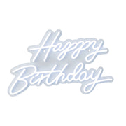 LED Schild Happy Birthday Weiss von Relaxdays