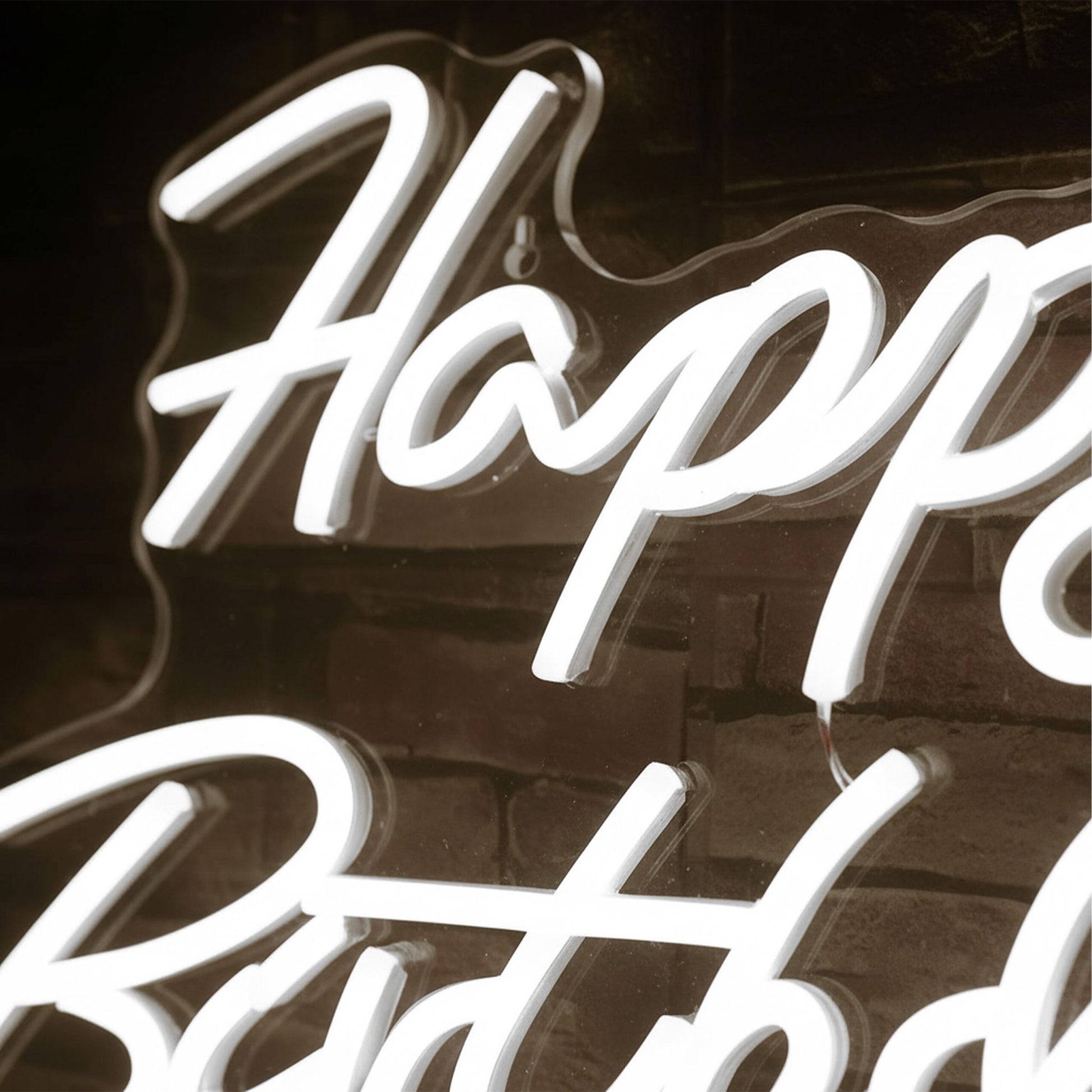 LED Schild Happy Birthday Weiss von Relaxdays