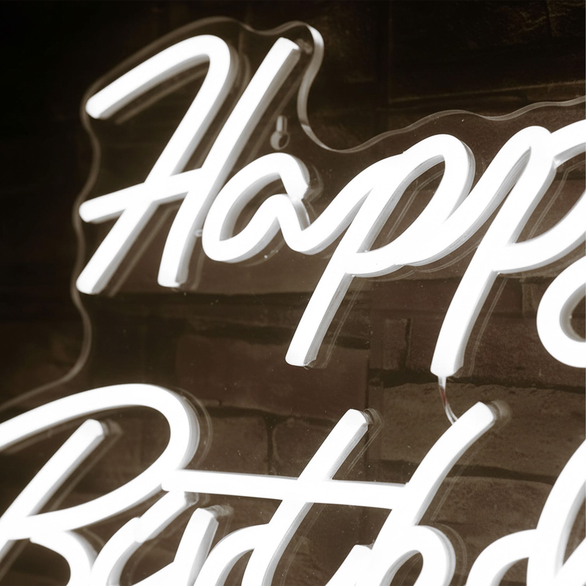 LED Schild Happy Birthday Weiss von Relaxdays