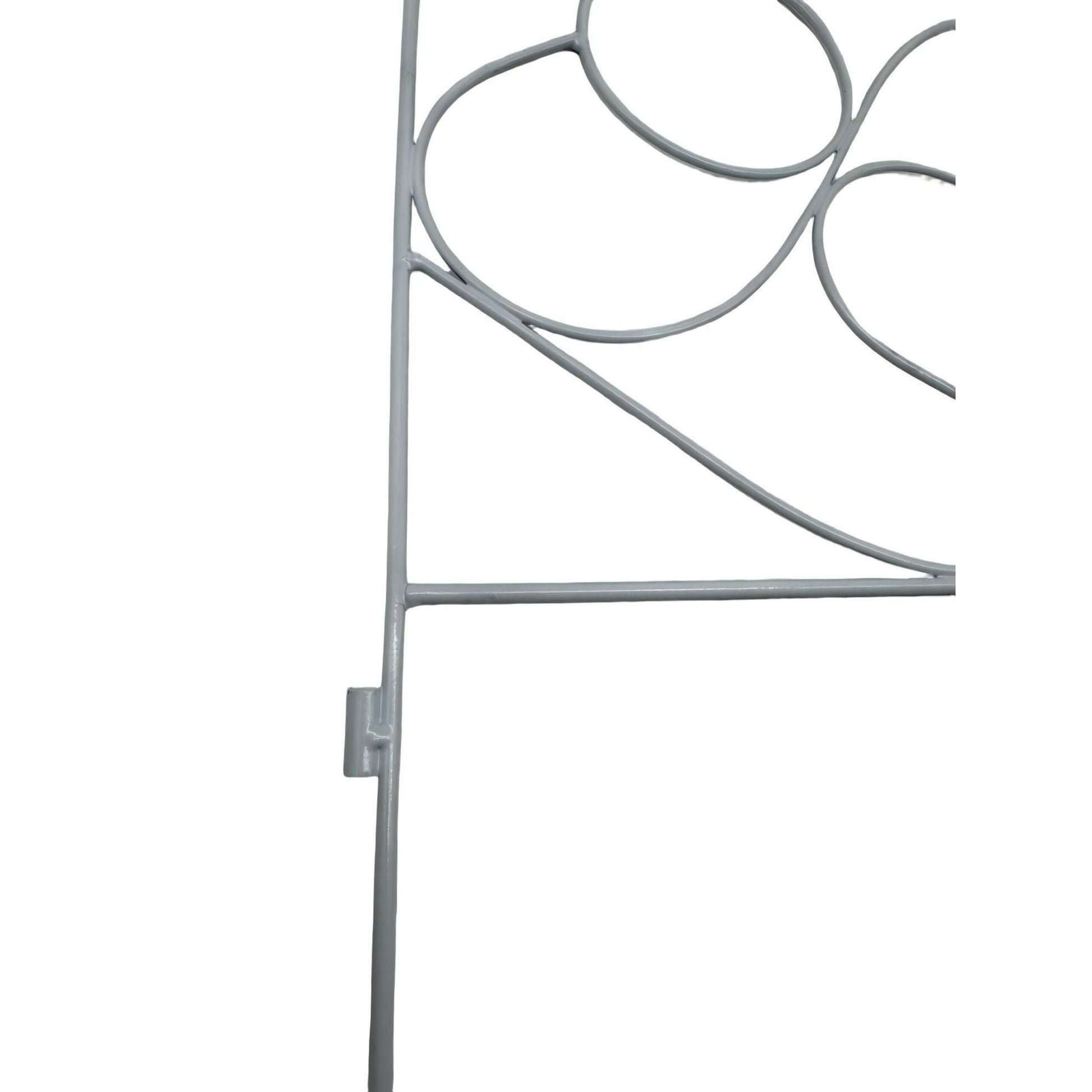 Beetzaun Metall 8-tlg. Weiss von Relaxdays