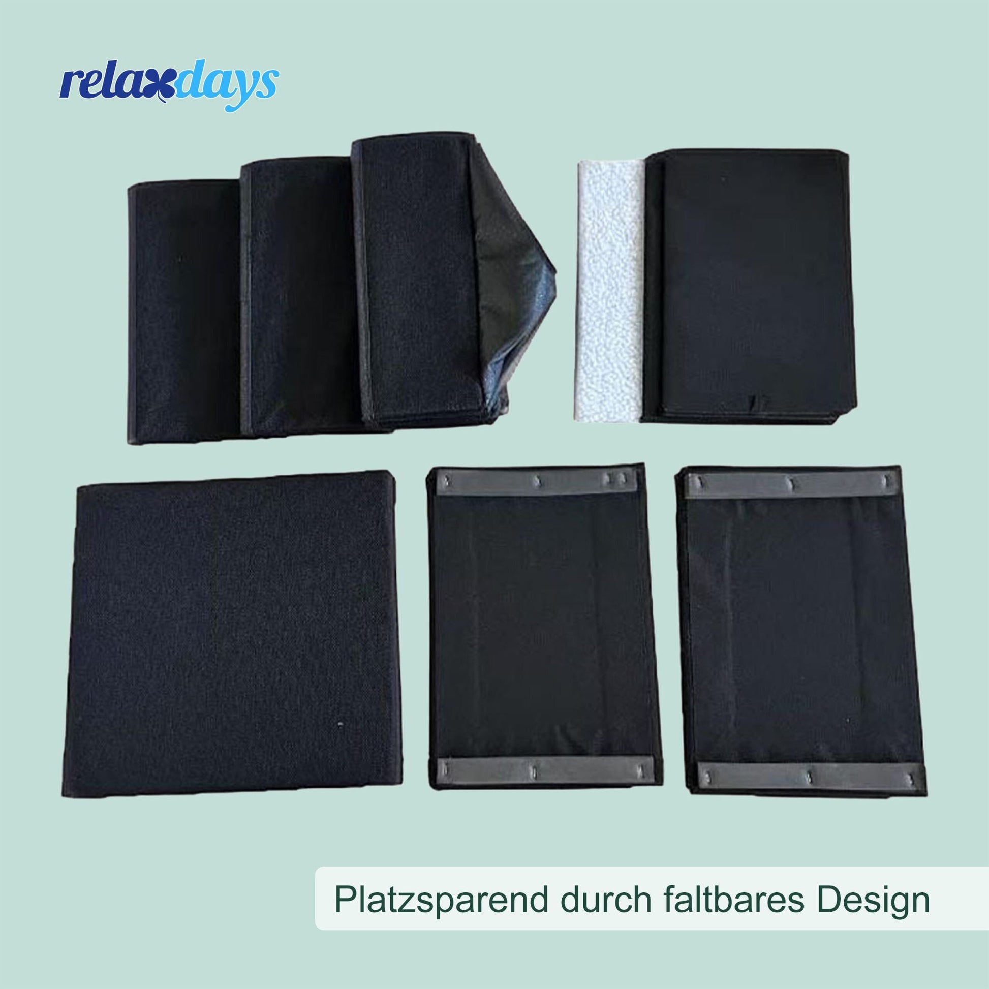 Faltbare Hundetreppe mit 3 Stufen Schwarz von Relaxdays